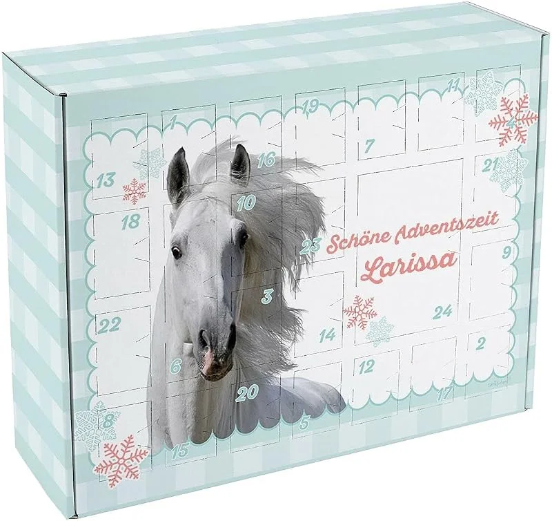 Besuche den Striefchen-Store Striefchen® Pferde Adventskalender zum Befüllen für Kinder mit Wunschnamen — Advent und Tisch