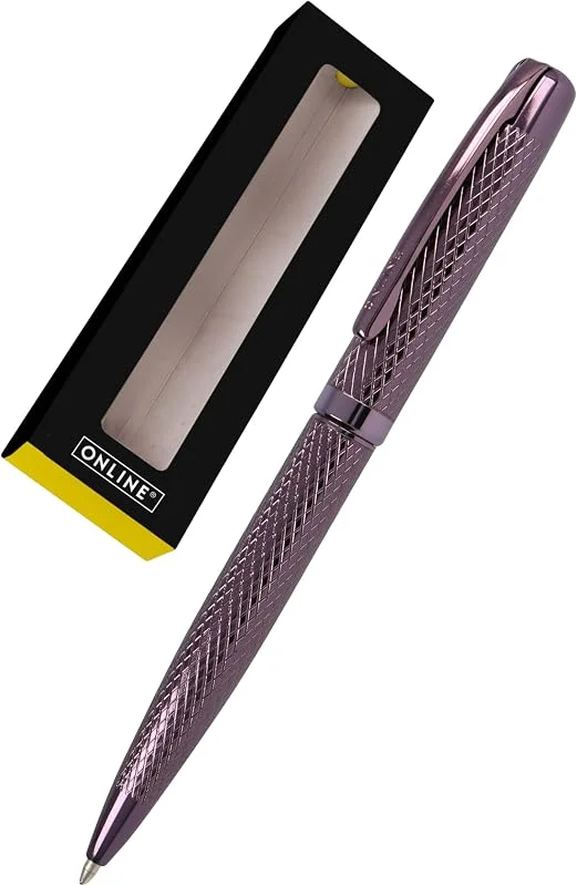 Besuche den Online-Store Online Kugelschreiber Eleganza Diamond Wine I hochwertiger Metall-Kuli Rot I auswechselbare Großraummine I Metallclip I Schreibfarbe Schwarz dokumentenecht I inkl. Geschenkverpackung