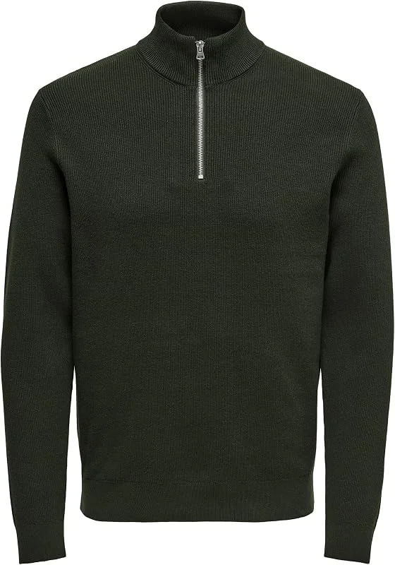 Besuche den Only & Sons-Store ONLY & SONS Herren Stehkragen Pullover ONSPHIL - Regular Fit XS S M L XL XXL — Weihnachtsmode