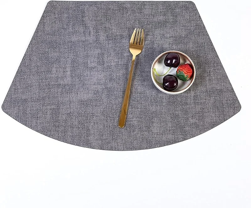 Besuche den Epinki-Store Epinki 2Pcs Set Tischsets Platzsets Modern Sektor 31.5x48CM, PU Leder Platzsets Weihnachten Abwaschbar Gewebt Muster Anti-Rutsch, Tischmatte Weihnachten Dunkelgrau für Tisch, Bar und Küche — Küche & Haushalt
