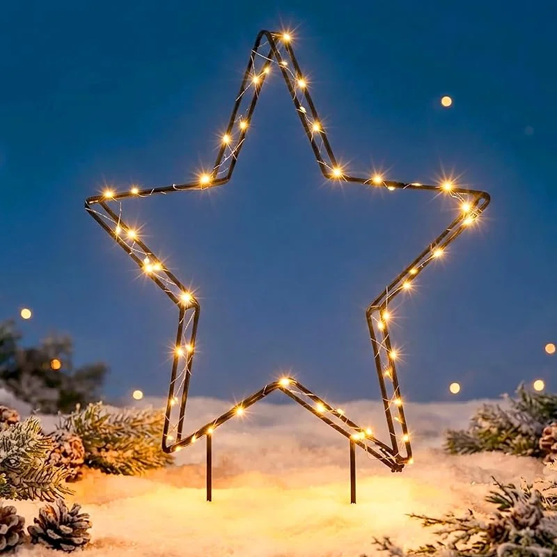 Besuche den Spetebo-Store Spetebo Gartenstecker Leuchtstern für Außen und Innen mit Timer - 56 LED — Weihnachtsbeleuchtung