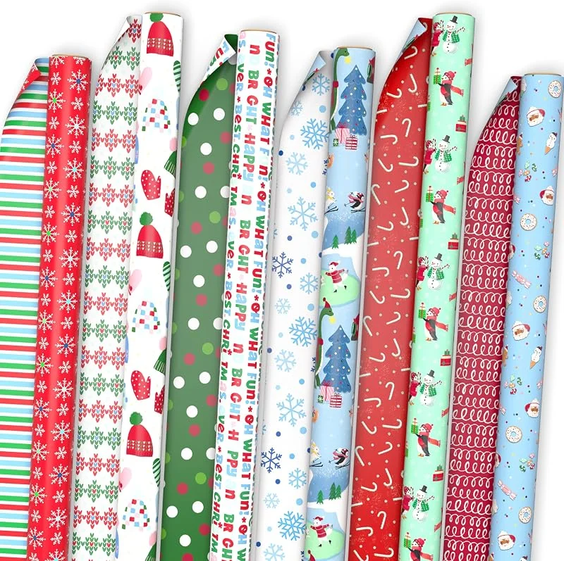 Besuche den Hallmark-Store Hallmark Wendbares Geschenkpapier-Set für Weihnachtsfeiertage — Geschenkverpackung
