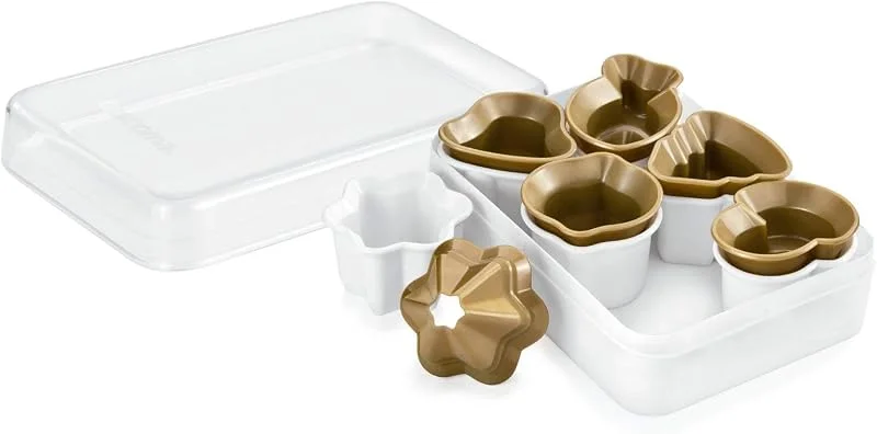 Besuche den Tescoma-Store Tescoma Delicia Ausstechformen für Kekse zu Weihnachten 6 Stück, Gold, Weiß — Weihnachtskueche