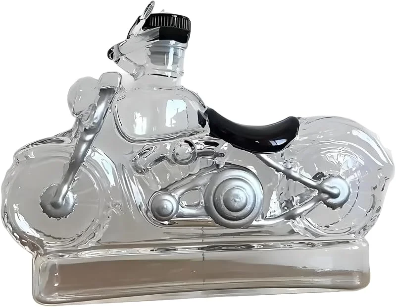 Marke: Generisch Motorrad Whiskey Dekanter Wiederverwendbarer Glas Spender — Wein und Festtafel