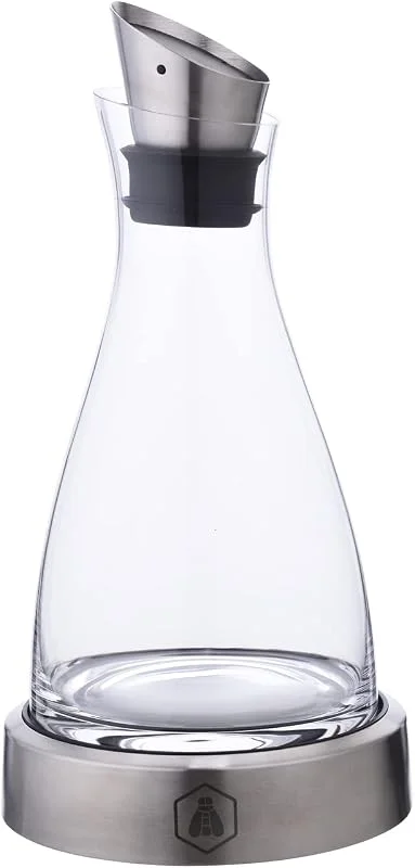 Besuche den LAGUIOLE-Store LAGUIOLE, 40269026, Dekanter aus Glas, hochwertige Kühlbasis, mit abgeschrägtem Ausgießer, transparentes Glas, Fassungsvermögen Wein 1, 78 ml, 22 x 12 cm — Wein und Festtafel