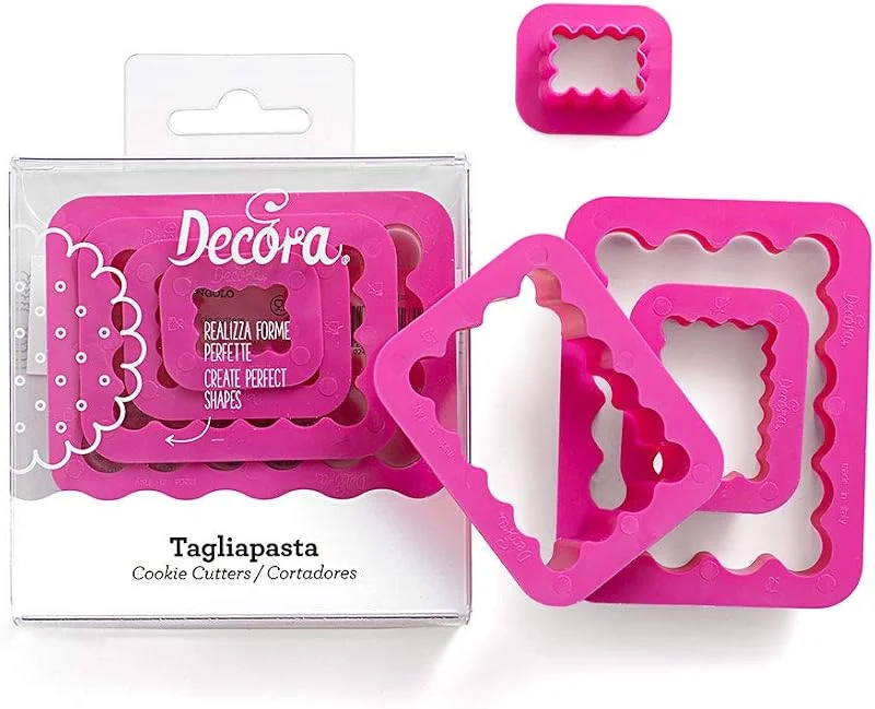 Marke: Decora DECORA 0255310 AUSSTECHER-Set RECHTECK, GEWELLT, 4-TLG cm 1, 5-3, 5-5, 5-7, 5 — Weihnachtskueche