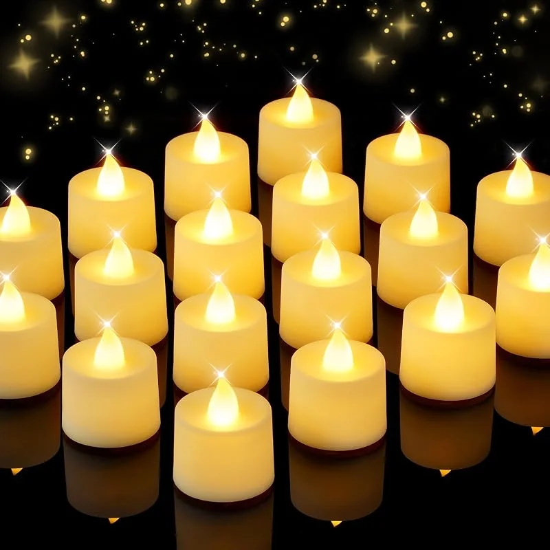 Besuche den Homemory-Store Homemory Batterie-Teelichter, LED-Kerzen, flammenlos, elektrisch, künstlich — Kerzenlicht Abendessen