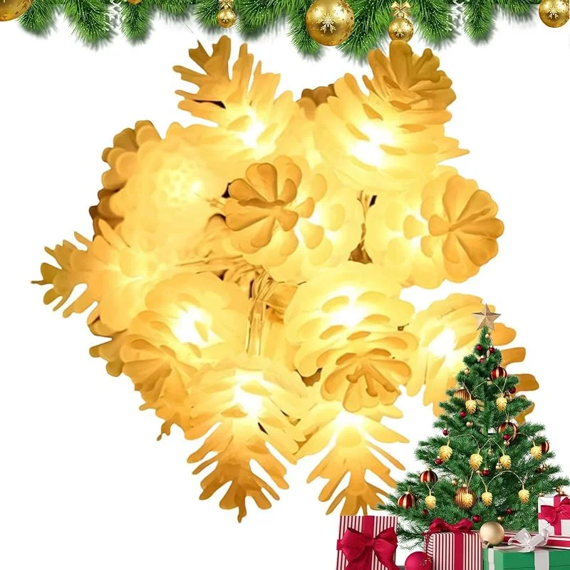 Marke: Generisch Lichterkette mit Tannenzapfen, warmweiß, LED, Urlaubsbeleuchtung für — Weihnachtsbeleuchtung