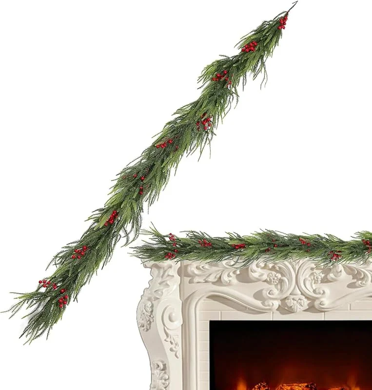 Marke: Generisch Tannengirlande für Tür, künstliche Pflanze, festliche Dekoration — Weihnachtsdeko