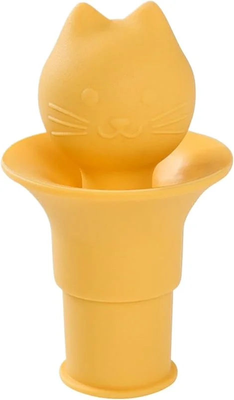 Marke: Générique Weinstopper, Weinversiegelung mit Funnel, 5, 9 x 3, 65 cm, ergonomisches Design, 2-n1-Katzen-Kopfstopper, wasserfeste Silikonabdeckung für Champagner, Liquor, Whisky, Vinegar, Öl, Soy und viele mehr — Wein und Festtafel