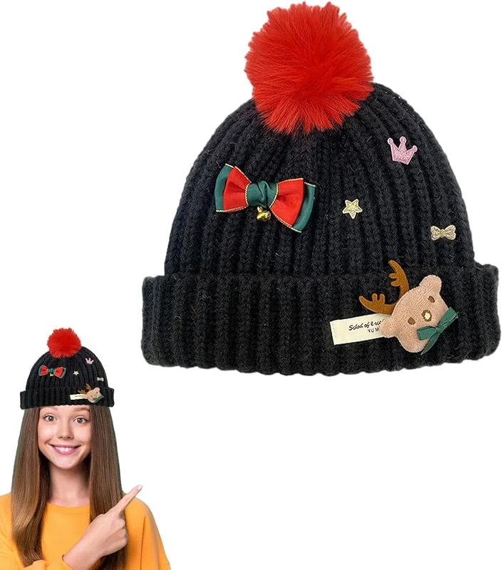 Marke: Générique Générique Strickmütze, Weihnachtsmützen für Erwachsene, Urlaubsmützen Strickmützen - Häkelmütze, Weihnachtsmannmütze, Winter-Strickmütze, Wintermütze, 6+ Jahre — Weihnachtsmode