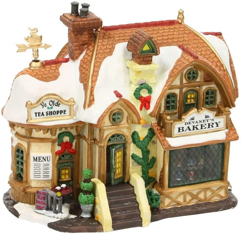 Marke: Lemax Lemax Devaney's Bakery - 18, 9cmx14, 3cmx10, 7cm - Beleuchtete Bäckerei - LED - Porzellan — Weihnachtsdeko