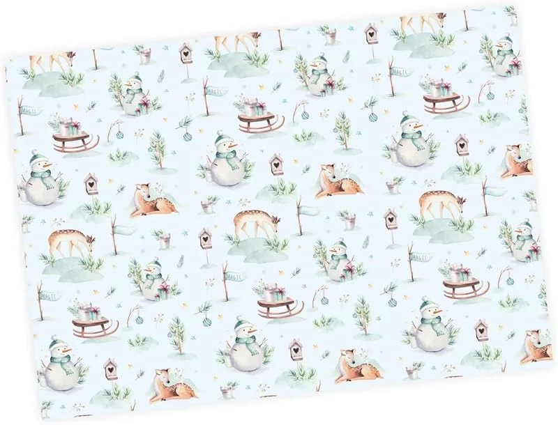 Besuche den nikima Schönes für Kinder-Store 5 Bögen Geschenkpapier - Größe je Bogen 84, 1 x 59, 4 cm Kinder Geburtstag Mädchen Junge Geschenkverpackung (Winterland)