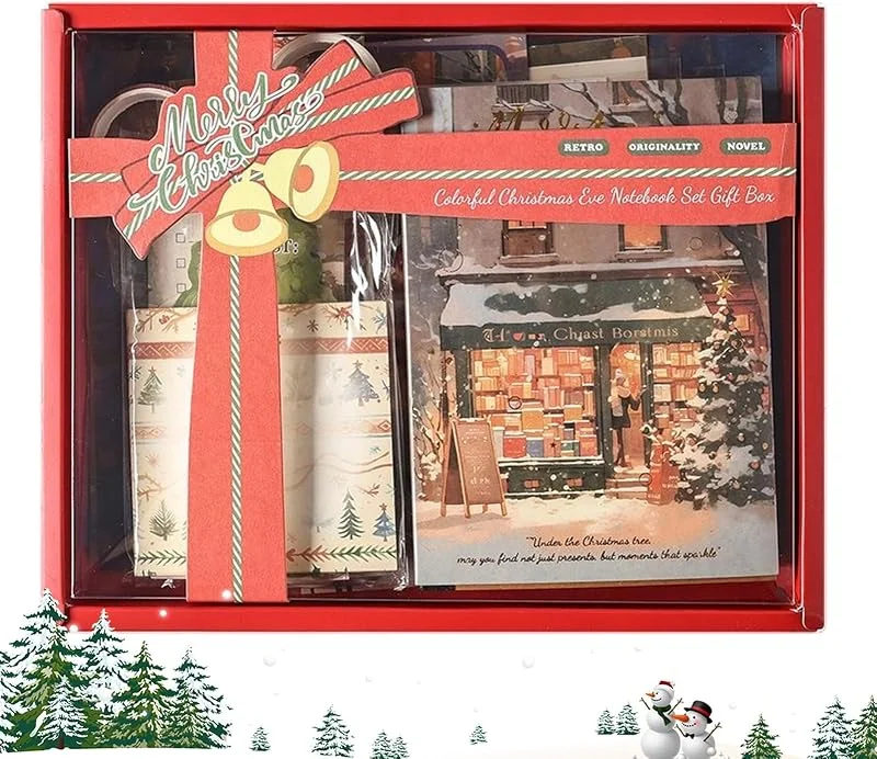 Marke: Generisch Weihnachtsaufkleber Mit Notizblock, Weihnachtskarten Sticker Mit Haftnotizen, Festliche Set Für Zuhause Scrapbook Tagebuch Geschenk — Geschenkverpackung