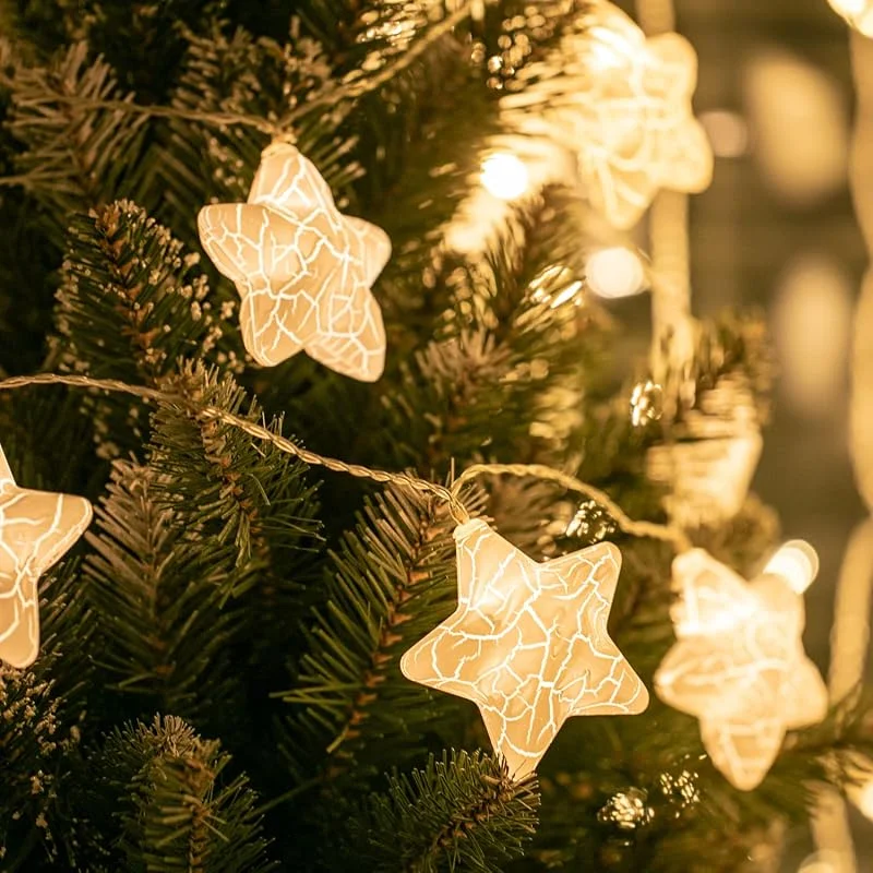 Besuche den DecoKing-Store DecoKing 10er LED Lichterkette mit Timer warmes Weiß Girlande Weihnachtsdeko Sterne Lavar — Weihnachtsbeleuchtung