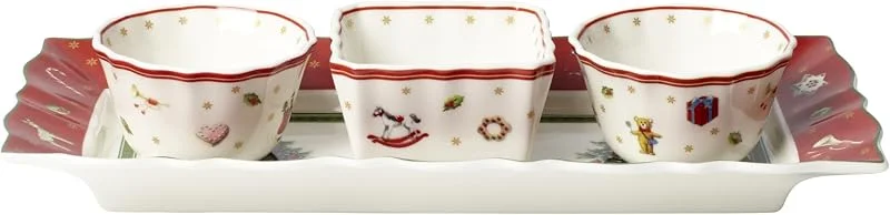 Villeroy & Boch - Toy's Delight Dip Set 4 teilig, Serviertablett, Schalen — Advent und Tisch