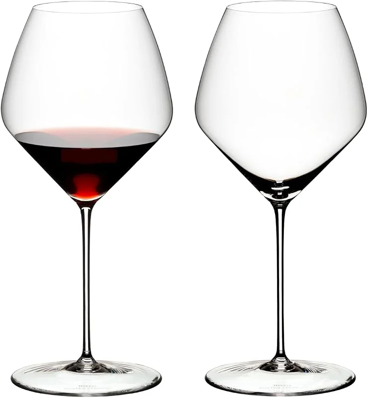 RIEDEL Veloce Pinot Noir, Nebbiolo - 2er Set, Weinglas, Kristallglas, Spülmaschinenfest - 6330, 07 — Wein und Festtafel