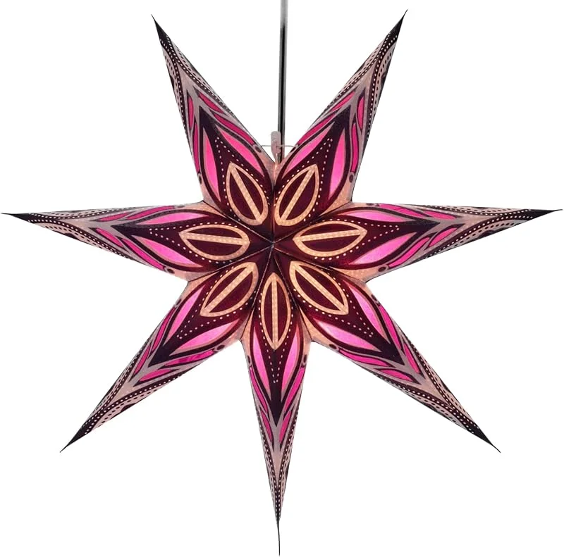 Besuche den GURU SHOP-Store Faltbarer Leucht Papierstern, Weihnachtsdeko 60 cm, Toluca