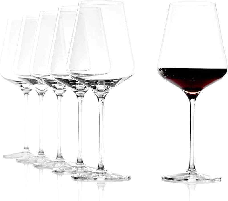 Besuche den Stölzle Lausitz-Store Stölzle Lausitz Bordeauxglas Quatrophil 6er Set 21 3, 113.4 g - Premium Weingläser ideal für Bordeaux - Elegante Rotweingläser in Kristall für maximales Aroma - Spülmaschinen- & stoßfest — Wein und Festtafel