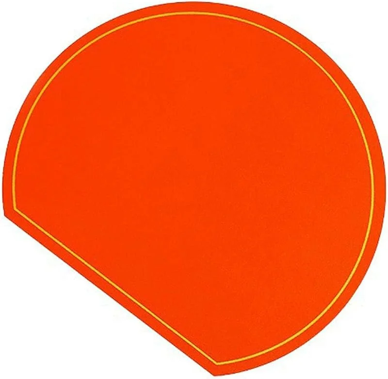 Besuche den Epinki-Store Epinki Tischsets Abwaschbar Halbkreis, 2Pcs Set 38x33CM Platzset Weihnachten Waschbar Halbkreis Wasserdicht aus PVC, Tischuntersetzer Natur Rot für Hotel — Küche & Haushalt