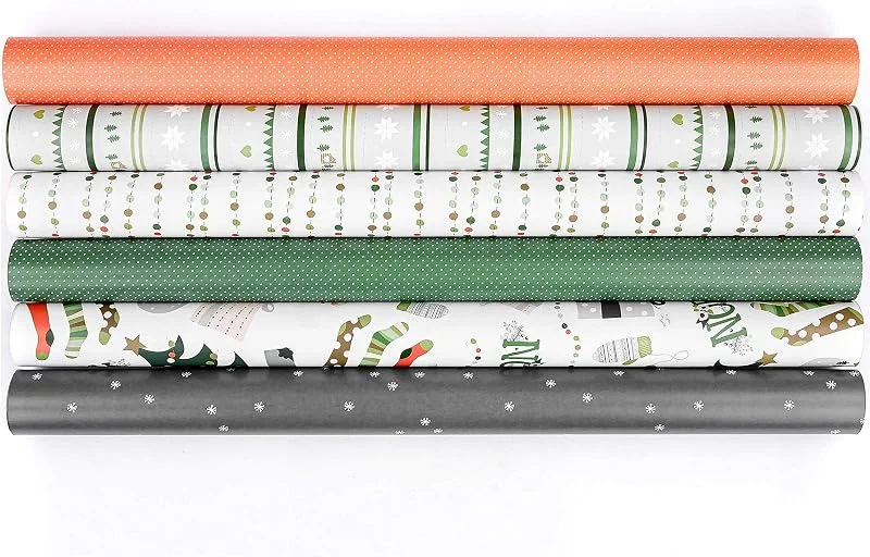 Besuche den Papierdrachen-Store Papierdrachen 6 Bögen Geschenkpapier Citrus and Mint — Geschenkverpackung