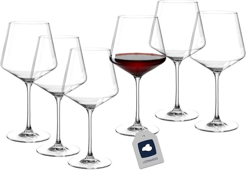 Besuche den LEONARDO HOME-Store LEONARDO HOME Burgundergläser PUCCINI (6er Set) • Kratzfeste Rotweingläser (730 ml) • Spülmaschinenfest & Langlebig • Zeitlose Gläser für Rotwein • Modernes Design • Burgunder-Glas Puccini • 069555 — Wein und Festtafel