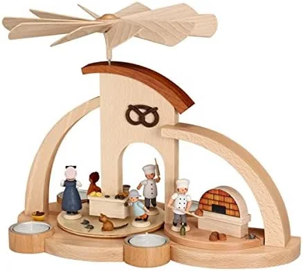 Besuche den Rudolphs Schatzkiste-Store Rudolphs Schatzkiste Bogenpyramide Weihnachtsbäckerei bunt BxHxT 33x27x18, 5cm NEU Holzpyramide Weihnachtspyramide Designpyramide Tischpyramide Wärmespiel Tischdeko Dekoration Weihnachten Wärmespiel — Weihnachtsdeko