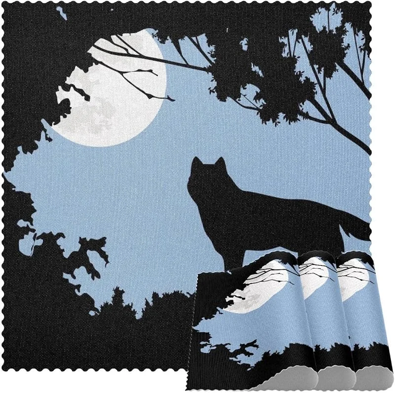 Marke: VAPOKF Forest Wolf Vollmond Silhouette Platzsets Set von 1 für Esstisch Waschbar Rutschfest Platzset für Weihnachten Urlaub Geburtstag Party Tisch — Küche & Haushalt