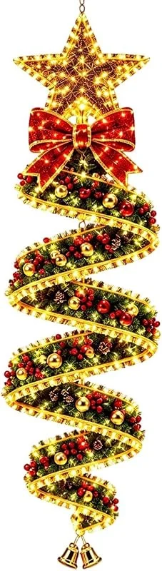 Marke: Generisch Weihnachtsbeleuchtung für draußen Hängbare spiralförmige leuchtende