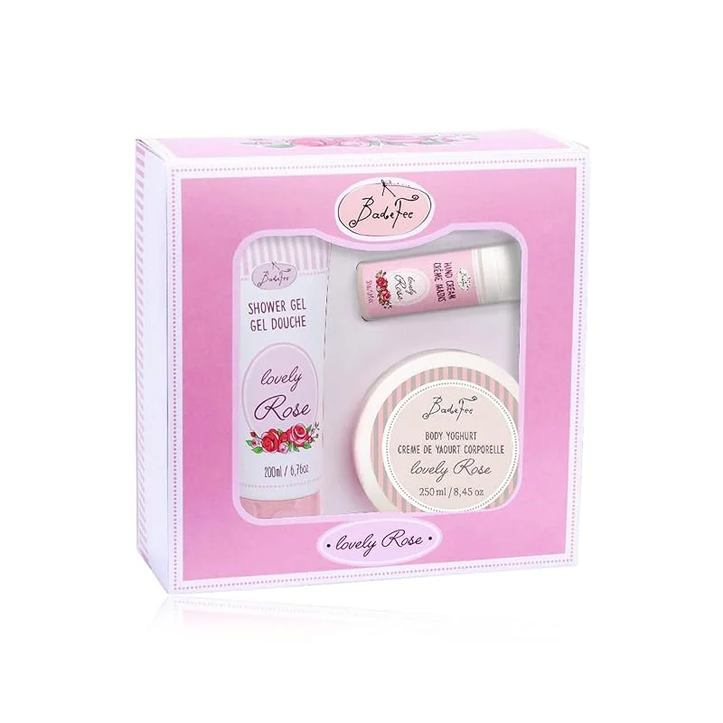 Besuche den Badefee-Store BadeFee Geschenkset Lovely Rose – Wellness Geschenkset für Damen — Hautpflege