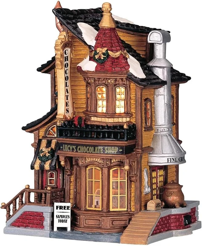 Marke: Lemax LEMAX Lucy´s Chocolate Shop 45052 - Beleuchtetes Schokoladengeschäft - 13, 50cmx18cmx10, 40cm - Christmas Village - Weihnachtsdorf — Weihnachtsdeko