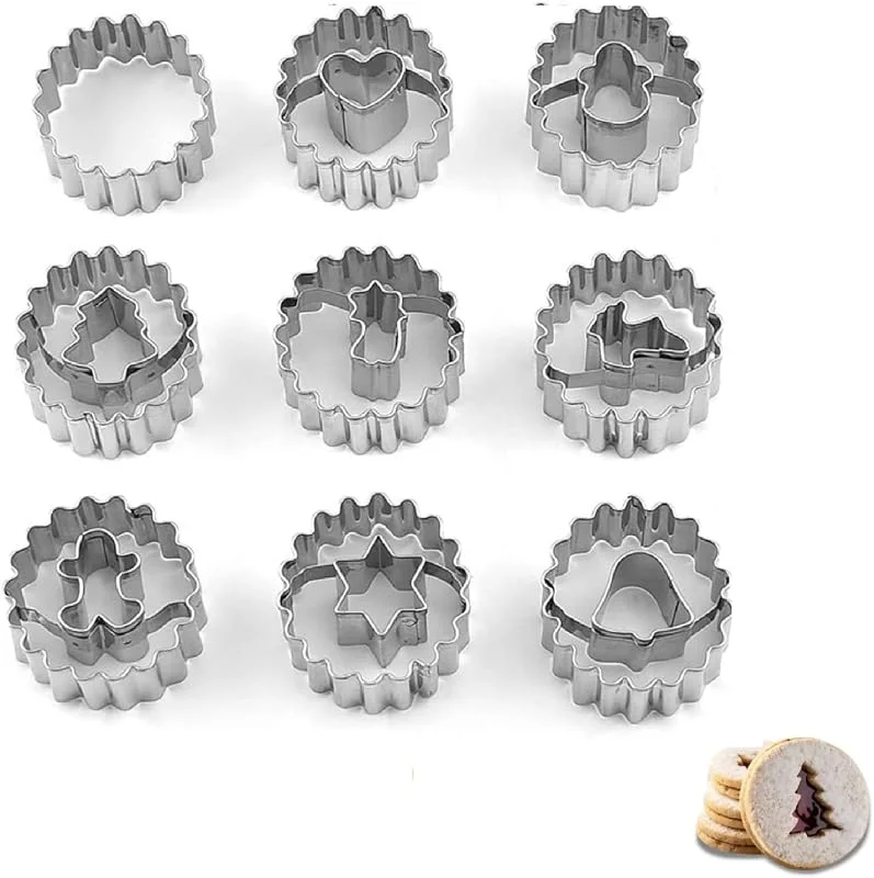Marke: zhangxin Plätzchen Ausstecher Mini, Kleine Keksausstecher aus Edelstahl, Ausstechformen aus Edelstahl, Plätzchenausstecher Edelstahl Weihnachten, für Plätzchen, Kekse und Fondant Backen (runden) — Weihnachtskueche