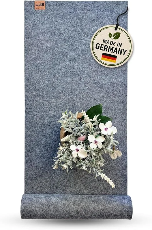 Besuche den kontor28-Store kontor28® - Premium Tischläufer Filz 100% Made IN Germany aus Upcycling-PET Filz, Waschbarer Tischläufer in 100x30 cm Kratz- und hitzebeständig, Filzläufer BISKOP Urbangrau für Indoor & Outdoor — Küche & Haushalt