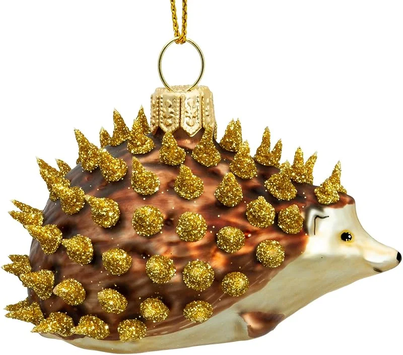 Besuche den SIKORA-Store SIKORA Igel besondere Weihnachtskugel Glas Christbaumschmuck Deko Figur Weihnachten Anhänger Ornament - Meisterstücke - BS704 — Weihnachtsdeko