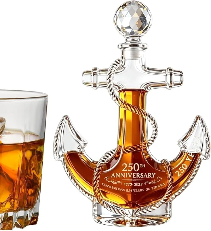 Marke: Generic Weindekanter, 350 ml, US Maritime 250th Whiskey Karaffe, Bourbon — Wein und Festtafel