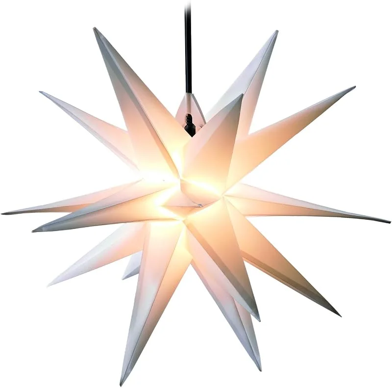 Besuche den STEINFIGURENWELT GIEBEN-Store Weihnachtsstern 3D XXL 100 cm Faltstern, Weiß — Weihnachtsdeko