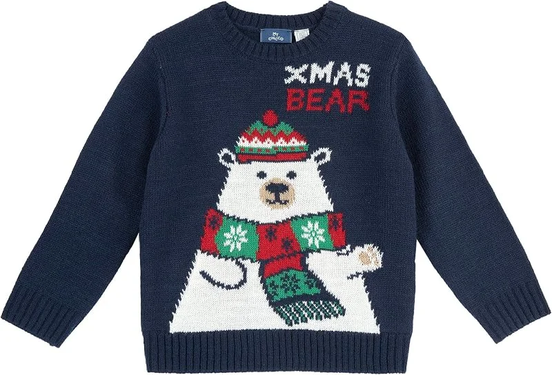 Besuche den Chicco-Store Chicco Unisex Kinder Weihnachtsstrickpullover Hose (1er Pack) — Weihnachtsmode