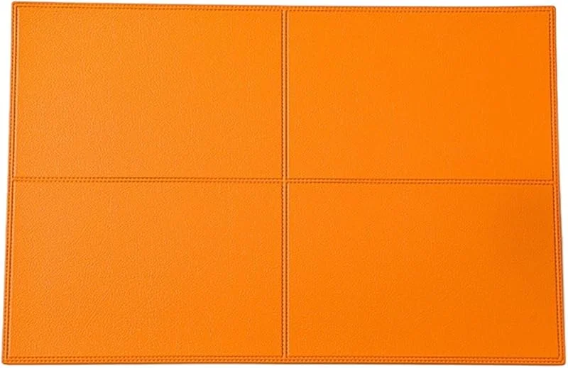Besuche den Epinki-Store Epinki Tischsets Weihnachten Modern Quadratisch, 2Pcs Set PVC Platzdeckchen Natur Rechteckig Einfarbig Hitzebeständige, Tischuntersetzer Abwaschbar Orange für Tisch, Bar und Küche, 45x30CM — Küche & Haushalt