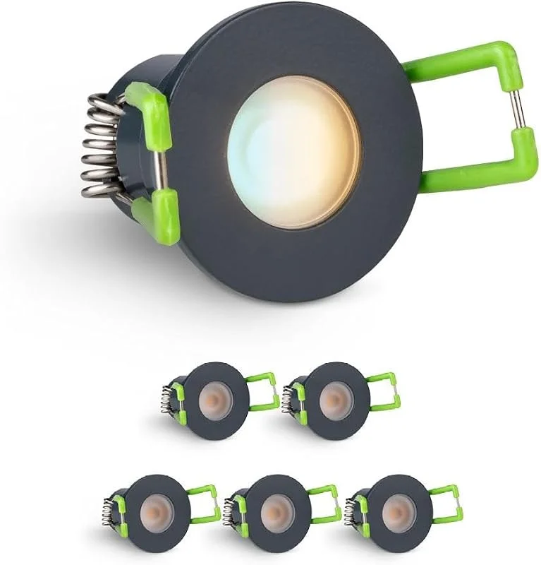Besuche den LongLife LED GmbH by HK-Store LongLife LED 6er Set Einbaustrahler Mini 3W CCT 2700K-6500K anthrazit RAL 7016 IP65 Dimmbare Strahler für Terrassenüberdachung, Carports, Dachüberständen — Weihnachtsbeleuchtung