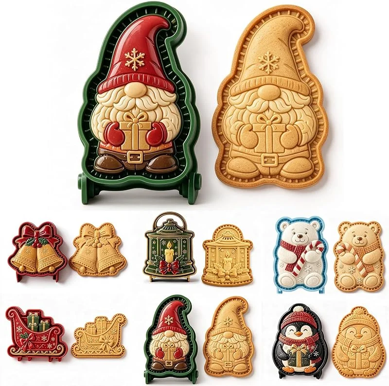 Marke: Generisch Weihnachten Mini Backformen für Backliebhaber Christmas Ausstechformen Festlich auflaufformen Taschen keksformen Herbst Backwerkzeug Einfach Gebäck Maker brotbackformen Teigpresse (Weihnachtsmann, 6cm) — Küche & Haushalt
