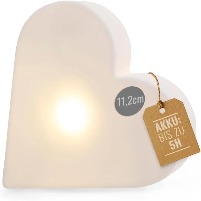 Besuche den 8 seasons-Store 8 seasons design LED Herz Mini-Leuchte Shining Heart Micro S – Dekolampe 12 cm – kabellos mit Akku & USB-C aufladbar - Tischdeko, romantische Deko, Herzlampe, Valentinstag, Muttertag — Kerzenlicht Abendessen