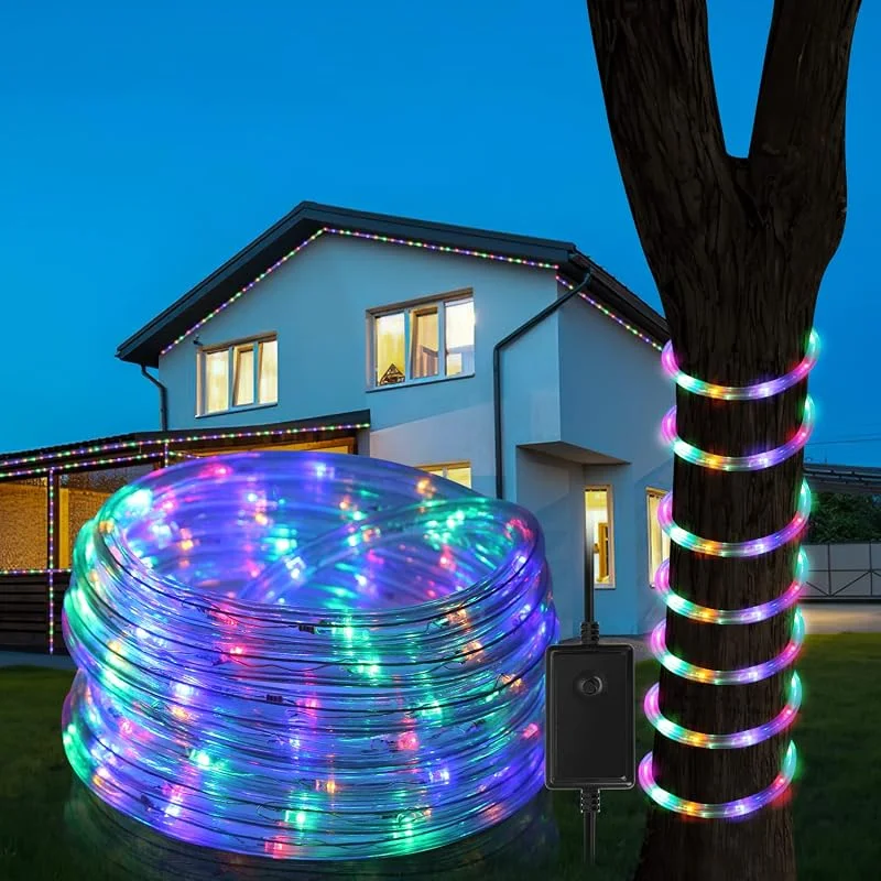 Besuche den Ikodm-Store Ikodm LED Lichterschlauch Aussen 50m, 1200 LEDs Lichtschlauch mit Timer & 8 Modi, Lichterschlauch Außen wasserfest Bunt, LED Lichtschlauch für Garten Fest Weihnachten Hochzeit — Weihnachtsbeleuchtung