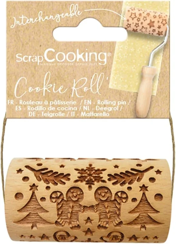 Besuche den ScrapCooking-Store SCRAP COOKING - 5305 Mini Holz Roller "Lebkuchenmann" - Geprägte Prägung Abdrücke Dekoration Form für Kekse, Sand, Plätzchen — Weihnachtskueche