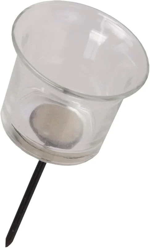 Marke: RiloStore 4er Set Teelichthalter Kerzenstecker aus Glas klar zum Stecken o312 Kerzenhalter Metall Kerzenhalter Stecker für Kränze Teelichtalter — Kerzenlicht Abendessen