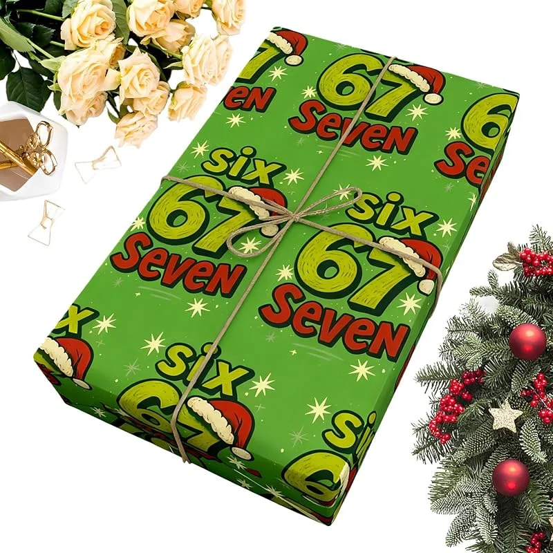 Marke: Generisch Weihnachtliches Geschenkpapier Weihnachtsdekoration Lustig Vintage — Geschenkverpackung