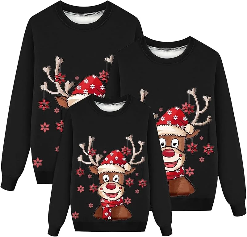 Marke: pvucpot pvucpot Weihnachtspullover Familie Set Lustig Weihnachts Familien Pullover Pulli Weihnachten Weihnachtspullis Herren Damen Kinder Junge Mädchen Weihnacht Sweatshirt Weihnachtspulli Lustig Herren — Weihnachtsmode