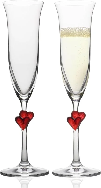 Besuche den Stölzle Lausitz-Store Stölzle Lausitz L'Amour Champagnergläser Rot 175 ml, 2er-Set — Wein und Festtafel