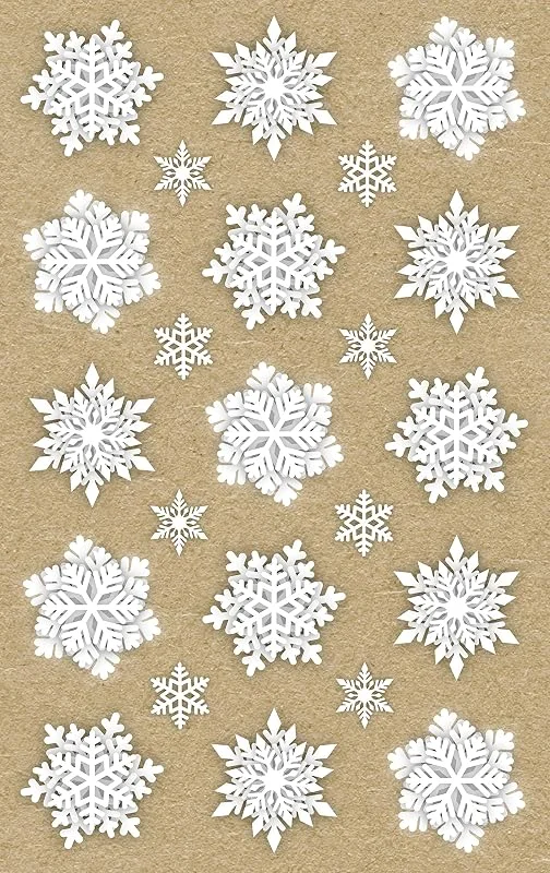 Besuche den AVERY Zweckform-Store AVERY Zweckform 30 Aufkleber Weihnachten Eiskristalle weiß (Made in Germany, Weihnachtssticker Papier, selbstklebende Weihnachtdeko für Karten, Geschenke, Tüten) 2 Bogen, je 15 Sticker, 52290 — Geschenkverpackung