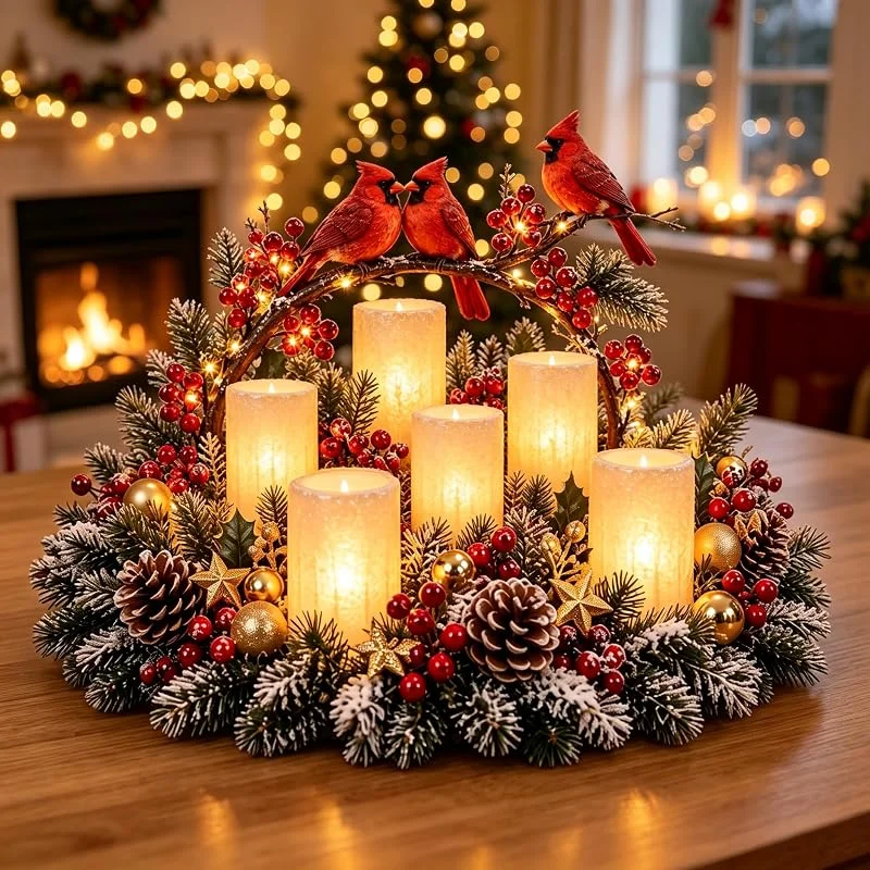 Marke: VEADONS Weihnachtsdeko, Weihnachtskran Schneemann Beleuchtet Innen Tischdeko (4#)