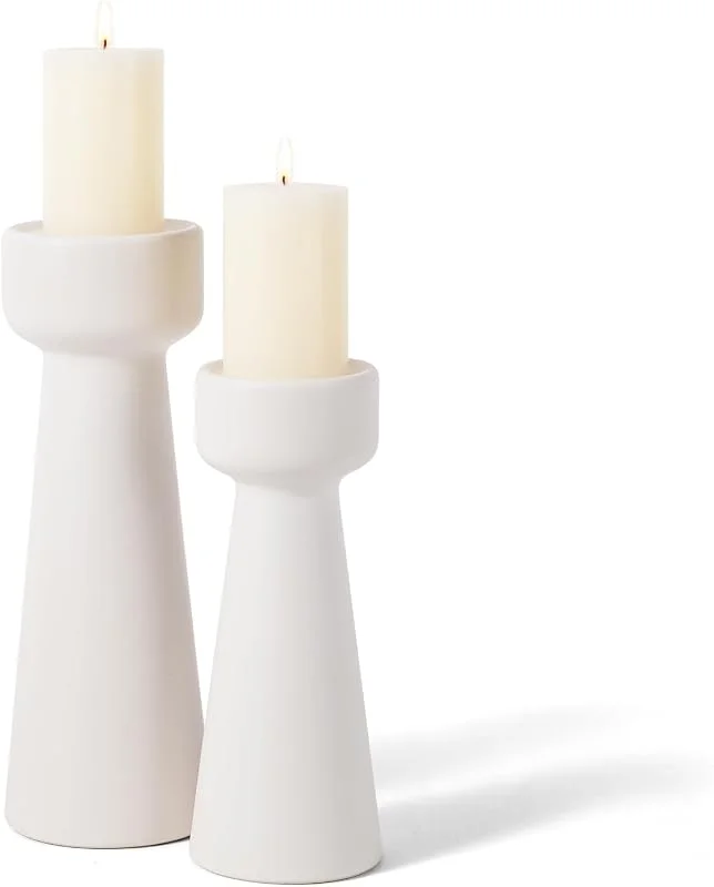 Besuche den E-ROOM TREND-Store Kerzenhalter aus Keramik Kerzenständer S&L 2 Stück — Kerzenlicht Abendessen